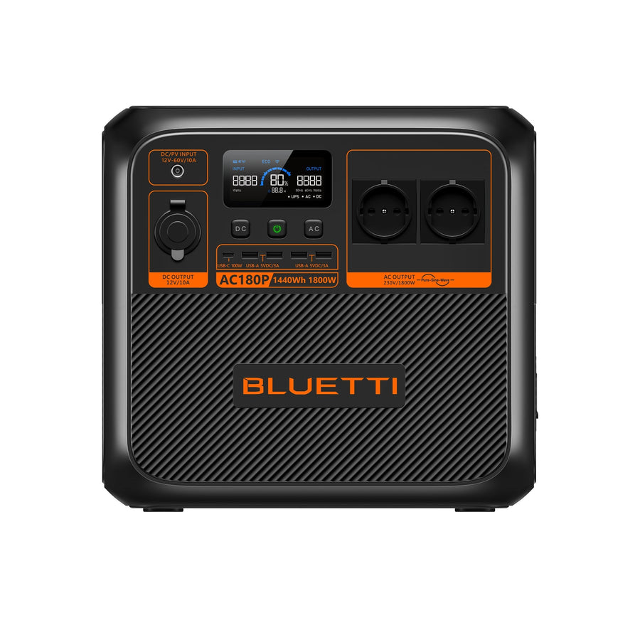 BLUETTI AC180P Solar Portable Power Station | 1800W 1440Wh